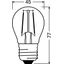 LED Retrofit CLASSIC P DIM 2.8W 827 Clear E27 thumbnail 3