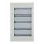 Complete surface-mounted flat distribution board with window, white, 24 SU per row, 5 rows, type C thumbnail 5