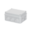 JUNCTION BOX WITH PLAIN SCREWED LID - IP55 - INTERNAL DIMENSIONS 150X110X70 - WALLS WITH CABLE GLANDS - GREY RAL 7035 thumbnail 1