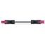 pre-assembled interconnecting cable Socket/plug 3-pole pink thumbnail 2