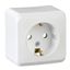PRIMA - single socket outlet with side earth - 16A, white thumbnail 3