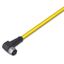 System bus cable for drag chain M12B socket angled 5-pole yellow thumbnail 1