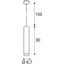 ENOLA_B PD-1 pendulum luminaire, GU10, max. 50W, matt black thumbnail 3