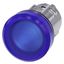 Indicator lights, 22 mm, round, metal, shiny, blue, lens, smooth, with laser labeling,  3SU1051-6AA50-0AA0-Z Y19 thumbnail 2