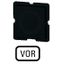 Button plate for push-button, Inscription: VOR, 25 x 25 thumbnail 1