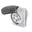 10° ANGLED FLUSH-MOUNTING SOCKET-OUTLET HP - IP44/IP54 - 3P+E 16A 480-500V 50/60HZ - BLACK - 7H - SCREW WIRING thumbnail 2