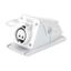 90° ANGLED SURFACE-MOUNTING SOCKET-OUTLET - IP44 - 2P 16A 20-25V and 40-50V d.c. - WHITE - 10H - SCREW WIRING thumbnail 2