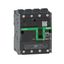 Circuit breaker, ComPacT NSXm 160N, 50kA/415VAC, 4 poles 3D (neutral not protected), TMD trip unit 160A, EverLink lugs thumbnail 3