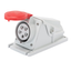 90° ANGLED SURFACE-MOUNTING SOCKET-OUTLET - IP44 - 2P+E 16A 380-415V 50/60HZ - RED - 9H - SCREW WIRING thumbnail 1