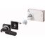 Door coupling rotary handle, black, lockable, max 60mm shaft, size 4 thumbnail 1