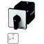 On-Off switch, T5, 100 A, rear mounting, 1 contact unit(s), 2 pole, with black thumb grip and front plate thumbnail 1