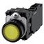 Illuminated pushbutton, 22 mm, round, plastic, yellow, pushbutton, flat, momentary contact type, with holder,  3SU1103-0AB30-1FA0-Z Y11 thumbnail 1