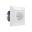 IN WALL CONNECTED POWER OUTLET SCHUKO STANDARD AUTO TERM. 16A VALENA LIFE WHITE thumbnail 1
