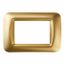 TOP SYSTEM PLATE - IN TECHNOPOLYMER GLOSS FINISH - 3 GANG - ANTIQUE GOLD - SYSTEM thumbnail 2