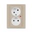 5593H-C02357 18 Double socket outlet with earthing pins, shuttered, with turned upper cavity, with surge protection ; 5593H-C02357 18 thumbnail 2