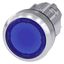 Illuminated pushbutton, 22 mm, round, metal, shiny, blue, pushbutton, flat,  3SU1051-0AA50-0AA0-Z Y11 thumbnail 1