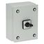 On-Off switch, P1, 40 A, 3 pole + N, surface mounting, with black thumb grip and front plate, in steel enclosure thumbnail 10