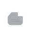 End plate for 400 V, cut-out dimensions L1 1.5 mm thick gray thumbnail 2