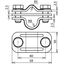 UNI disconnecting clamp StSt 200 kA f. Rd 8-10/16mm w. intermediate pl thumbnail 2