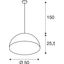 FORCHINI PD-1 pendulum lamp, E27, max. 40W, rund, black/gold thumbnail 3