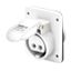 10° ANGLED FLUSH-MOUNTING SOCKET-OUTLET - IP44 - 3P 32A 40-50V 50-60HZ - WHITE - 12H - SCREW WIRING thumbnail 2