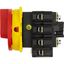 Main switch, P3, 100 A, flush mounting, 3 pole + N, Emergency switching off function, With red rotary handle and yellow locking ring, Lockable in the thumbnail 16