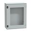 wall-mounting enclosure polyester monobloc IP66 H530xW430xD200mm glazed door thumbnail 1