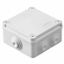 JUNCTION BOX WITH PLAIN QUICK FIXING LID - IP55 - INTERNAL DIMENSIONS 150X110X70 - WALLS WITH CABLE GLANDS - GWT960ºC - GREY RAL 7035 thumbnail 2