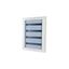 Complete flush-mounting/hollow wall slim distribution board with inspection window, white, 24 SU per row, 3 rows, 100 mm mounting depth thumbnail 2