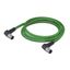ETHERNET cable M12D plug angled M12D plug angled green thumbnail 1