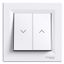 Asfora - roller blind pushbutton - screwless terminals - white thumbnail 3