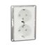Exxact double socket-outlet centre-plate low earthed screwless white thumbnail 4