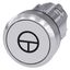 Pushbutton, 22 mm, round, metal, shiny, white, with symbol: jogging mode, 3SU1050-0AB60-0AB0-Z X90 thumbnail 2