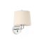 MONTREAL CHROME WALL LAMP BEIGE LAMPSHADE thumbnail 1