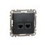 Double DATA Outlet CAT 5E UTP, Sedna Design & Elements, RJ45, Anthracite thumbnail 4