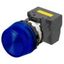 M22N Indicator, Plastic projected, Blue, Blue, 220/230/240 VAC, push-i thumbnail 3