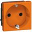 Socket outlet Mosaic - German std - 2P+E auto term - 2 mod -orange antimicrobial thumbnail 1