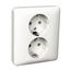 Exxact double socket-outlet earthed screwless white thumbnail 3