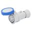 STRAIGHT CONNECTOR HP - IP66/IP67/IP68/IP69 - 2P+E 16A 200-250V 50/60HZ - BLUE - 6H - FAST WIRING thumbnail 2