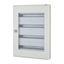 Complete surface-mounted flat distribution board with window, grey, 24 SU per row, 4 rows, type C thumbnail 1