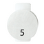 LENS WITH ILLUMINATED SYMBOL FOR COMMAND DEVICES - FIVE - SYMBOL 5 - SYSTEM WHITE thumbnail 1