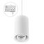 CHLOE GU10 SPOT SURFACE MOUNTED GU10 250V IP20 80x130mmWHITE round adjustable TRACK thumbnail 7