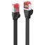 10m Cat.6 U/FTP Flat Network Cable, Black RJ45, M/M, 250MHz, copper, 32AWG thumbnail 1