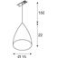 TONGA IV pendulum lamp, E14 max 60W, incl adapter,silvergrey thumbnail 2