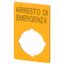 Label, emergency stop, HxW=50x33mm, yellow, arresto di emergenza thumbnail 1