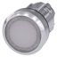 Illuminated pushbutton, 22 mm, round, metal, shiny, white, pushbutton, flat, latching, Push-to-release mechanism,  3SU1051-0AA60-0AA0-Z Y15 thumbnail 1