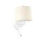 MONTREAL WHITE WALL LAMP WITH READER BEIGE LAMPSHA thumbnail 1