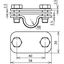 UNI disconnecting clamp StSt w. intermediate plate f. Rd 16/Fl 30mm thumbnail 2