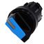 Selector switch, illuminable, 22 mm, round, plastic, blue, selector switch, short, 2 switch positions  3SU1002-2BC50-0AA0-Z Y12 thumbnail 2