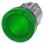 Indicator light, 22 mm, round, metal, shiny, green, lens, smooth, with laser  3SU1051-6AA40-0AA0-Z Y10 thumbnail 1